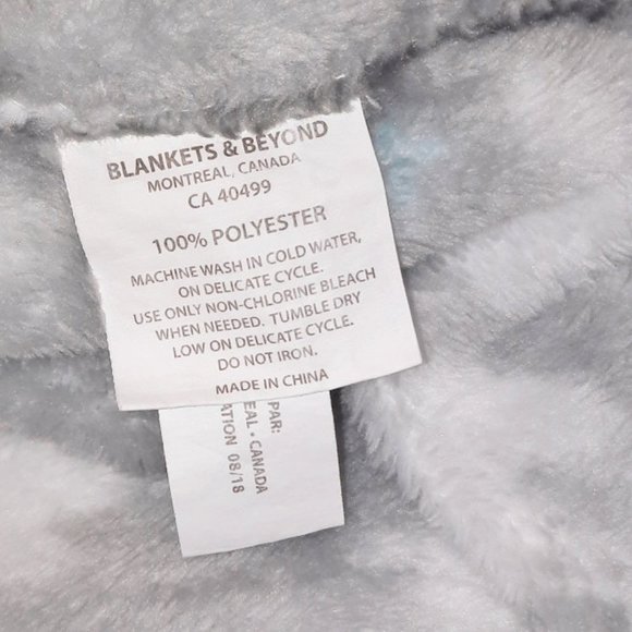 2018 Blankets & Beyond Llama Alpaca Gray Baby Lovey Security Blanket 32" X 28" - Picture 5 of 5